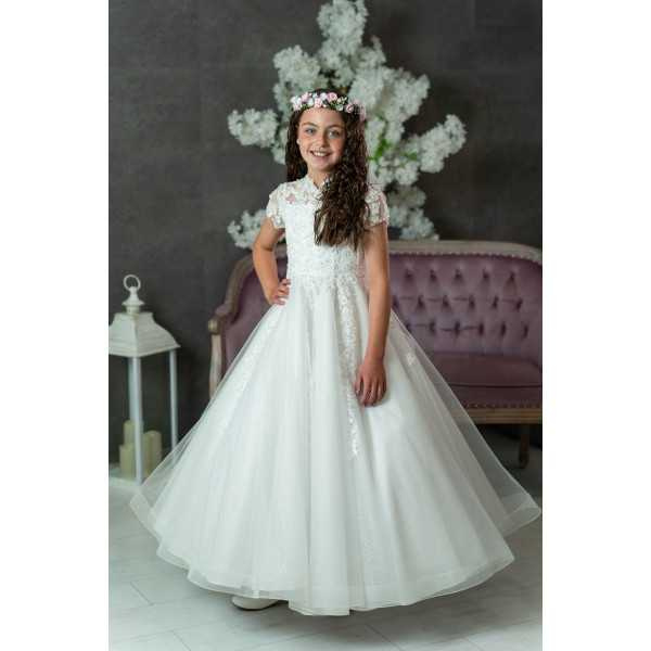 White First Holy Communion Dress Style SD24125