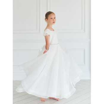 HANDMADE IVORY FIRST HOLY COMMUNION DRESS BY TETER WARM