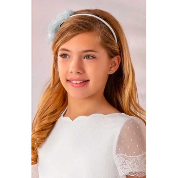 CARMY HANDMADE IVORY/MINT FIRST HOLY COMMUNION HEADBAND