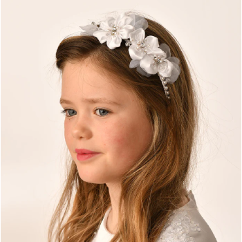 White First Holy Communion Headband