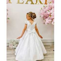 White First Holy Communion Dress Style COM027