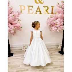 White First Holy Communion Dress Style COM027