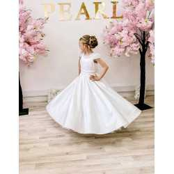 White First Holy Communion Dress Style COM027