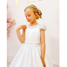 White First Holy Communion Dress Style COM027