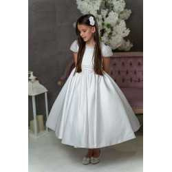 White First Holy Communion Dress Style COM027