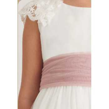 First Holy Communion Pink Tulle Fabric