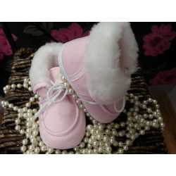 High Boots with Fur in Pink 113