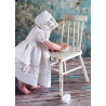 Linen Christening Windmill Outfit for Baby Girl