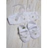 Linen Christening Windmill Outfit for Baby Girl