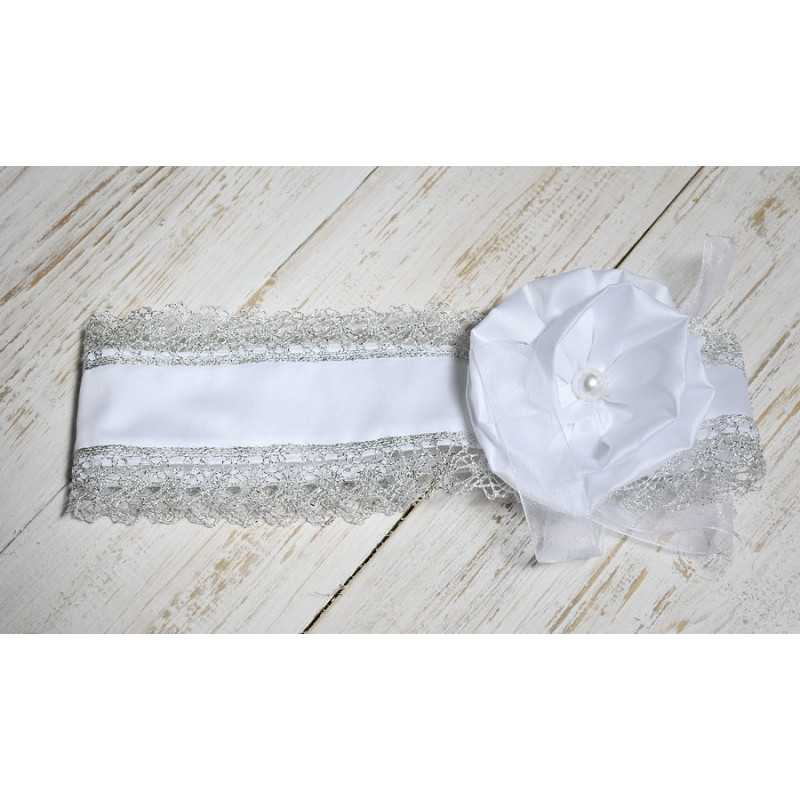 Girls Christening/Baptism Silvered Headband