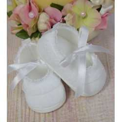 Velour Christening Shoes Ballerina