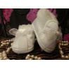 Baby Girls Christening Shoes with Bow and Fur M062