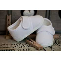 Baby Boys White Velvet Christening Baptism Shoes M008