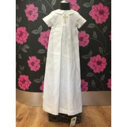 Handmade Linen Boys Christening Robe