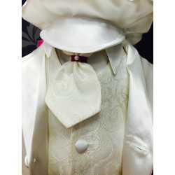 6 piece satin ivory christening suit 