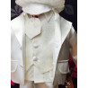 6 piece satin ivory christening suit 