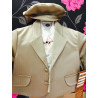 Brown striped 6 piece christening/Wedding suit