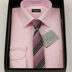 Boys Formal Pink Suit Shirt with Tie