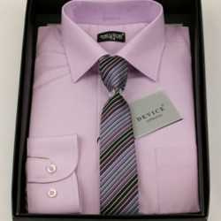 Boys Formal Lilac Suit Shirt with Tie