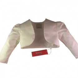 White Satin Long Sleeve Baby Girls/ Girls Bolero by Sevva