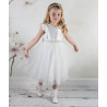 Couche Tot Ivory Floral Mesh Flower Girl Dress Style 1322