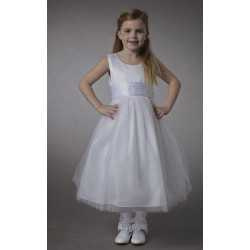 Couche Tot White Sleeveless Flower Girl/Christening Dress Style 2900A