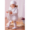  Special occasions or Casual white Coat with Cap B023P.