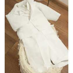 Baby Boys White Linen Christening Suit Style Marcel