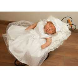 Cute Polka Dot White Christening/Birthday/Party/Special Occasion Dress style Mimi