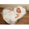 Cute Polka Dot White Christening/Birthday/Party/Special Occasion Dress style Mimi