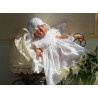 Handmade Beautiful Ecru Christening/Special Occasion Outfit for Girl style Ecru Flower 