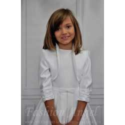 White Satin Communion/Special Occasion Bolero CB05