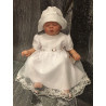 Pretty Christening /Special Occasion Dress with Lace and Roses style Tina