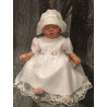 Pretty Christening /Special Occasion Dress with Lace and Roses style Tina