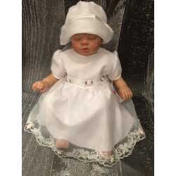 Pretty Christening /Special Occasion Dress with Lace and Roses style Tina