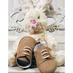 Baby Boys Dark Beige Suede Leather Christening/Wedding/Pram/ Formal Party Shoes Style 4143/178