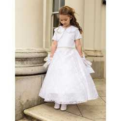 White Lace Communion Dress Style EVELYN Full Length