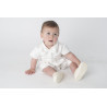 Boys Vivaki Diamond Christening Romper in Ivory CR03