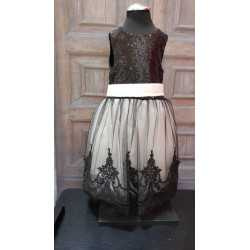 Black / Ivory Flower Girls / Special Occasions Dress Style 4987