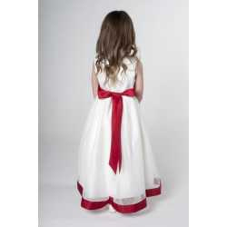 Flower Girls/ Special Occasions Dress in Ivory and Red Color Style V340