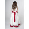 Flower Girls/ Special Occasions Dress in Ivory and Red Color Style V340