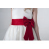 Flower Girls/ Special Occasions Dress in Ivory and Red Color Style V340