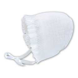 Sarah Louise White Baby Girl Christening Bonnet Style 003602P