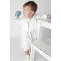 Boys Vivaki Ivory Christening Romper Style CR04