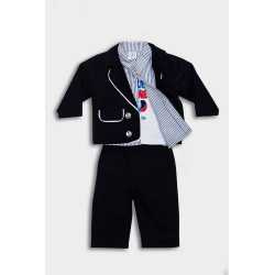 Navy Black Toddler Special Occasion Outfit style 10544