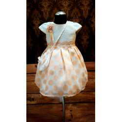 Lovely Special Occasion White and Peach style 0596